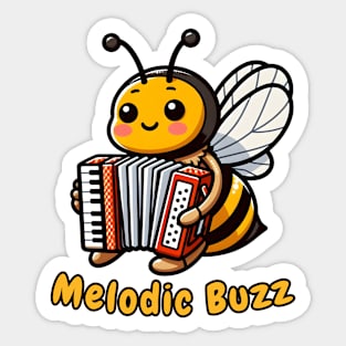 Bee accordion Sticker